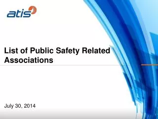 List of Public Safety Related Associations
