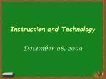Instruction and Technology - slide 1