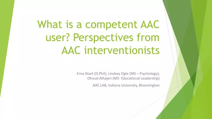 what is a competent aac user perspectives from aac interventionists