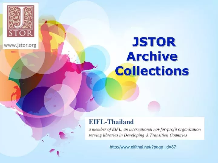 jstor archive collections