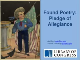 Found Poetry: Pledge of Allegiance