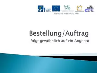 bestellung auftrag