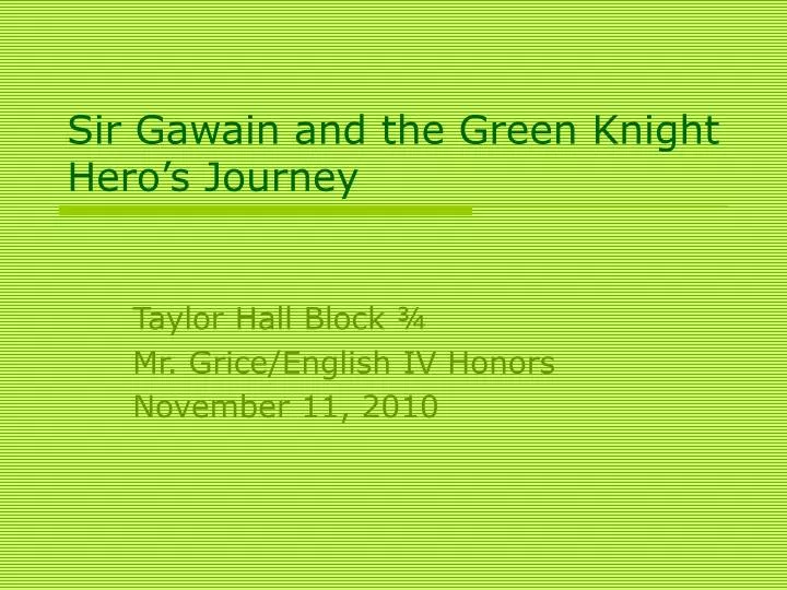 sir gawain and the green knight hero s journey