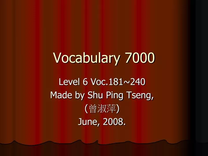 vocabulary 7000