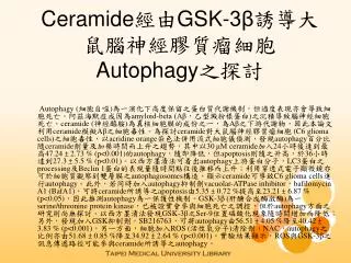 Ceramide ?? GSK-3? ???????????? Autophagy ???