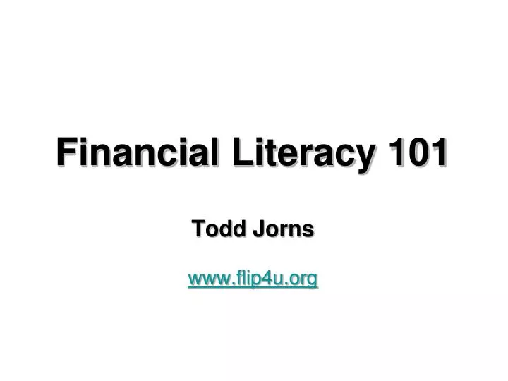 financial literacy 101