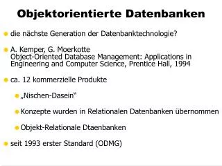 objektorientierte datenbanken