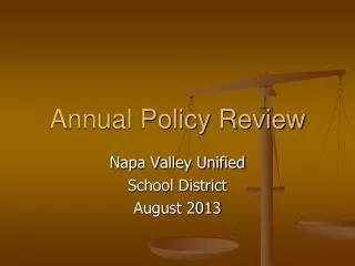 Annual Policy Review