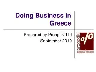 Doing Business in Greece