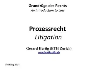 prozessrecht litigation