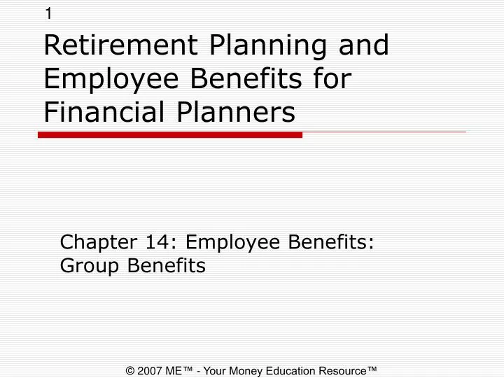 retirement planning and employee benefits for financial planners