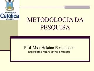 metodologia da pesquisa