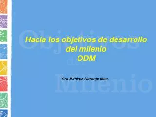 objetivos de desarrollo del milenio