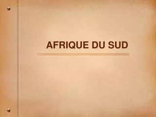 afrique du sud