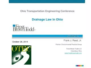 Ohio Transportation Engineering Conference Drainage Law in Ohio