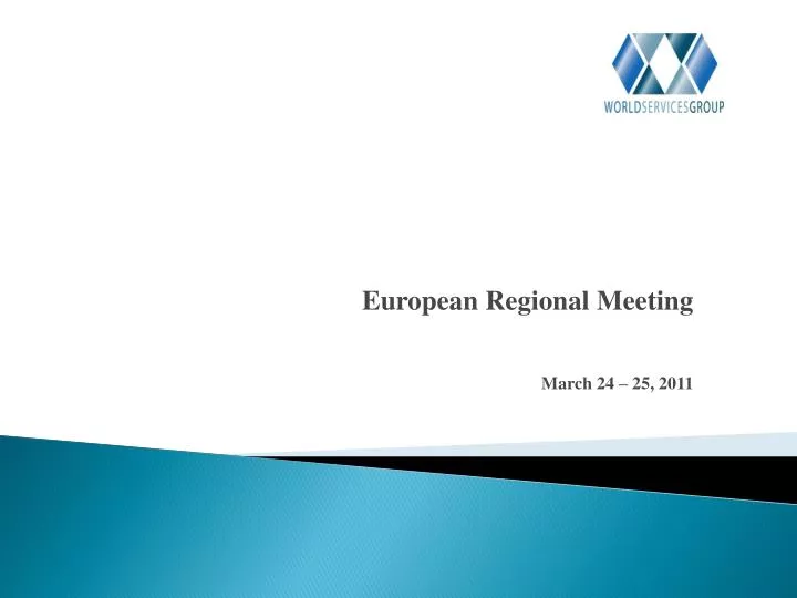 european regional meeting march 24 25 2011
