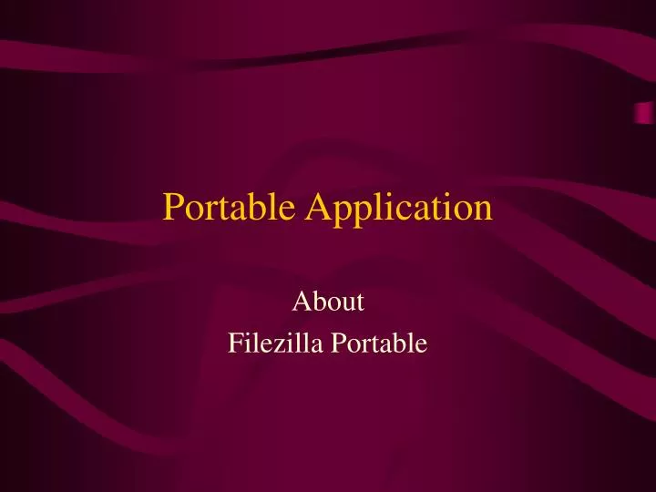 portable application