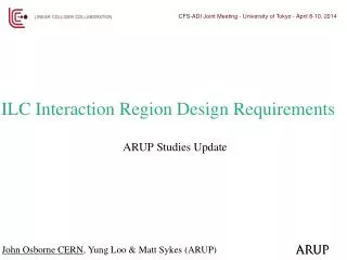 ILC Interaction Region Design Requirements