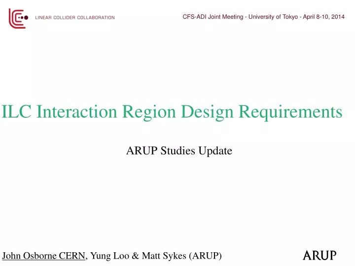 ilc interaction region design requirements