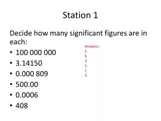station 1