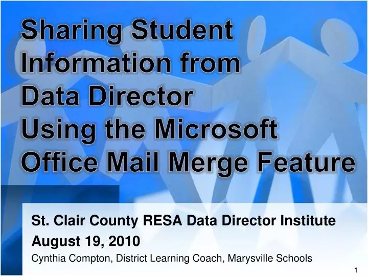 sharing student information from data director using the microsoft office mail merge feature