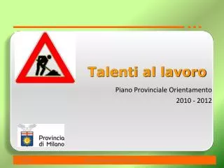 piano provinciale orientamento 2010 2012