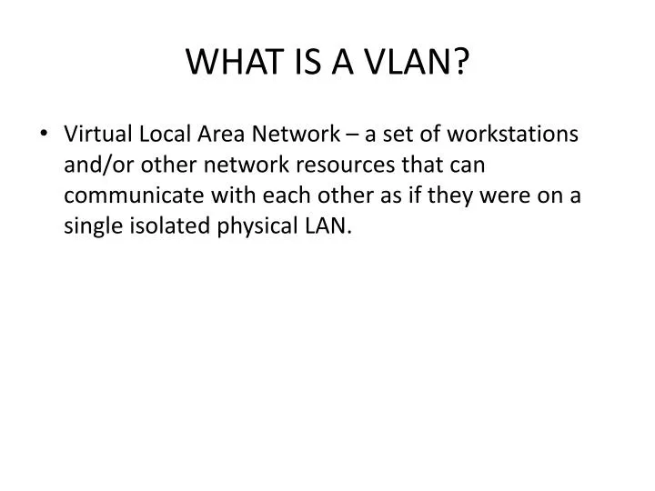 what is a vlan