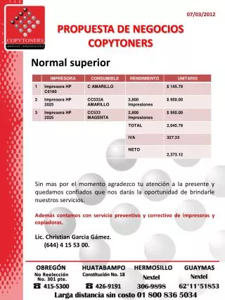 PROPUESTA DE NEGOCIOS COPYTONERS