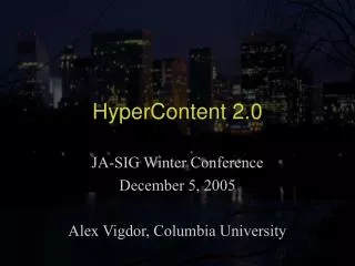 HyperContent 2.0