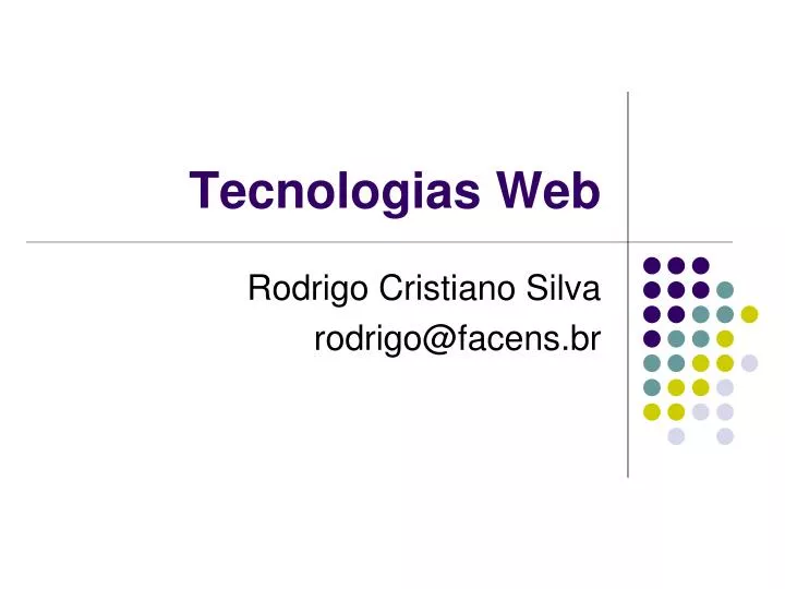 tecnologias web