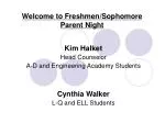 Navigating High School Success: Freshmen/Sophomore Parent Night Overview - slide 1