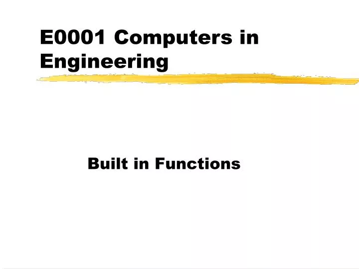 e0001 computers in engineering