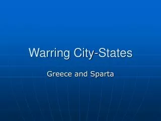 Warring City-States