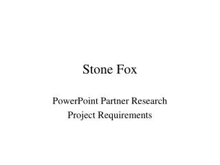 Stone Fox