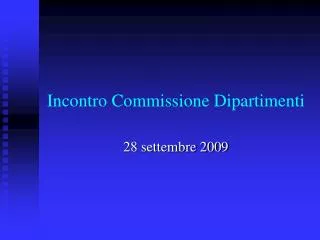 incontro commissione dipartimenti