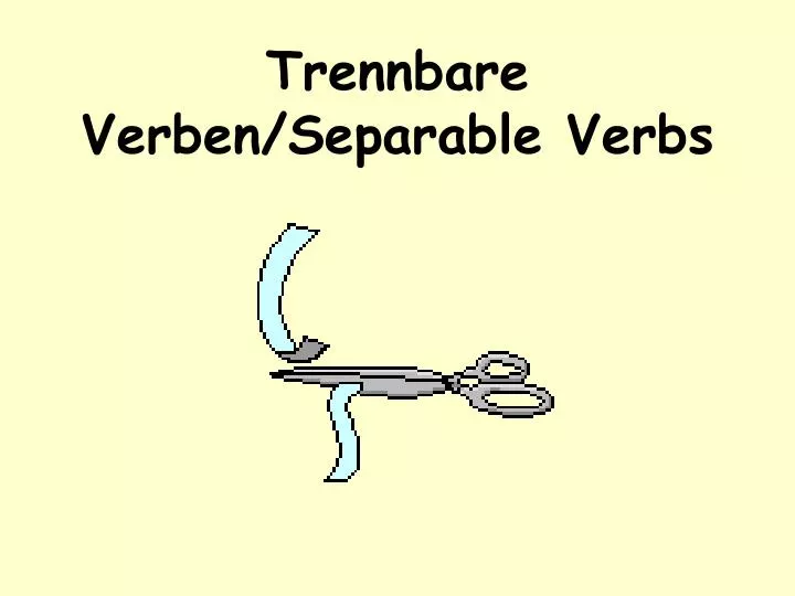 trennbare verben separable verbs