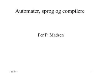 automater sprog og compilere