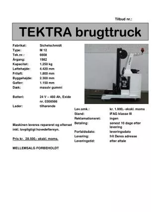 tektra brugttruck