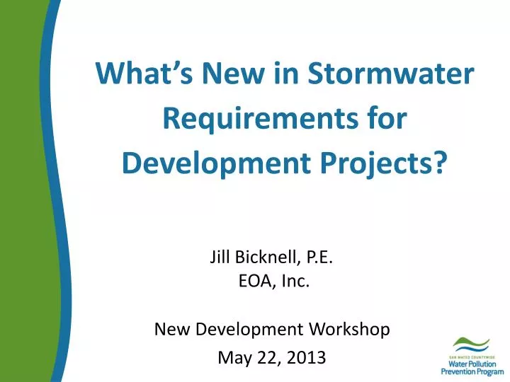 what s new in stormwater requirements for development projects