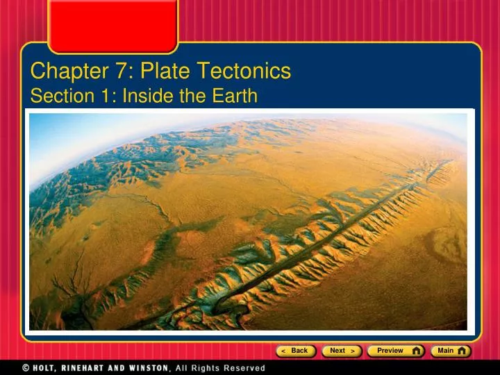 chapter 7 plate tectonics section 1 inside the earth