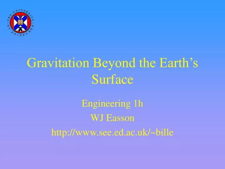 gravitation beyond the earth s surface