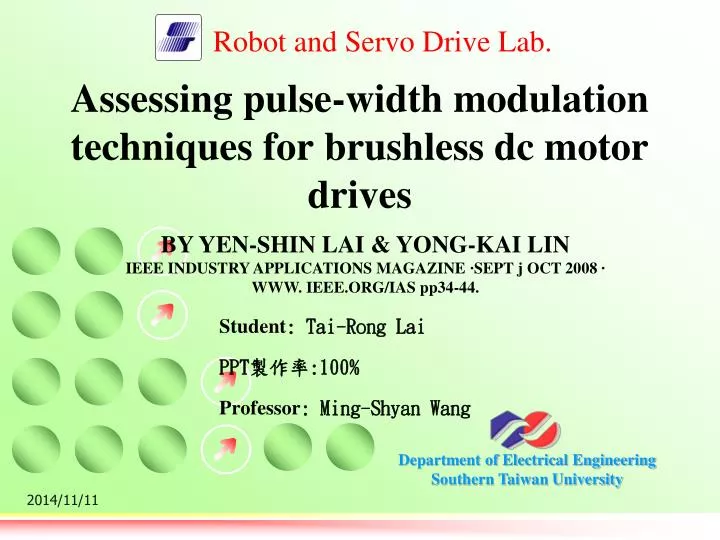 assessing pulse width modulation techniques for brushless dc motor drives