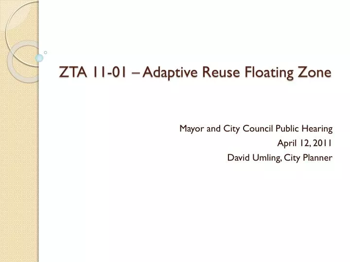 zta 11 01 adaptive reuse floating zone