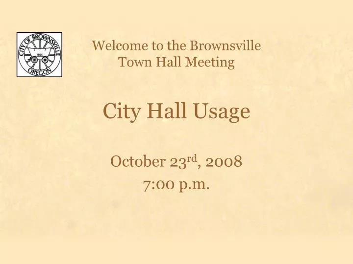 city hall usage