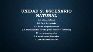 unidad 2 escenario natural