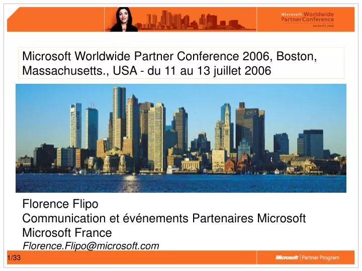 microsoft worldwide partner conference 2006 boston massachusetts usa du 11 au 13 juillet 2006