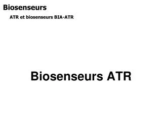 biosenseurs atr