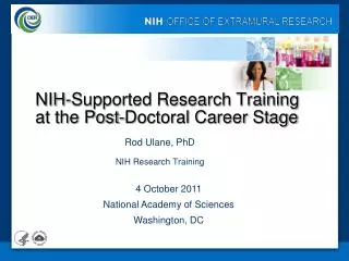 NIH-Supported Research Training at the Post-Doctoral Career Stage