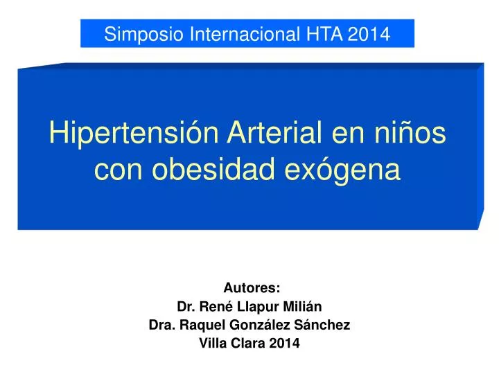 hipertensi n arterial en ni os con obesidad ex gena