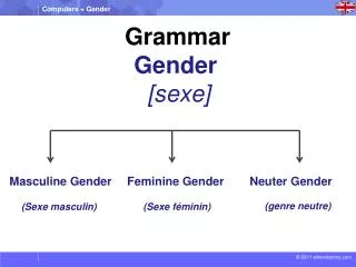 Grammar 			Gender 			 [ sexe ]